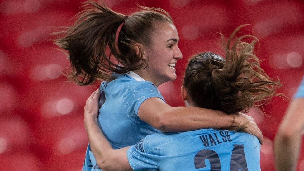 Georgia Stanway celebrates her FA Cup final goal