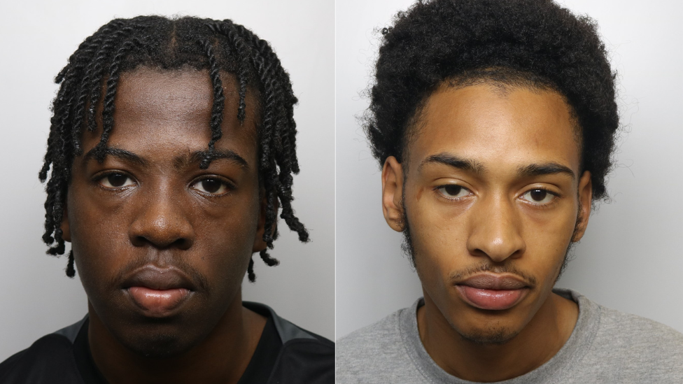 Police custody headshots of Zane Gatewood and Kamahl Johnson