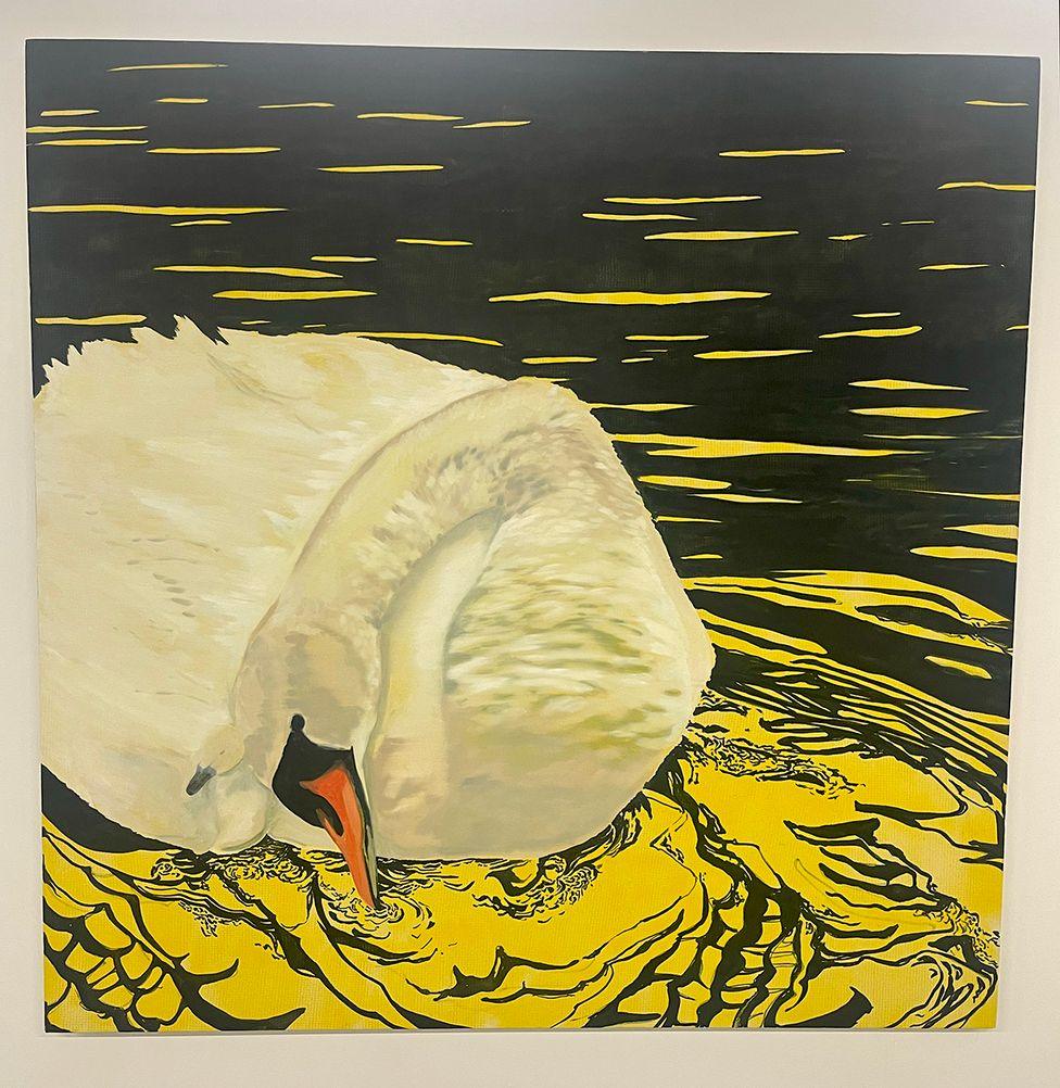 swan painting