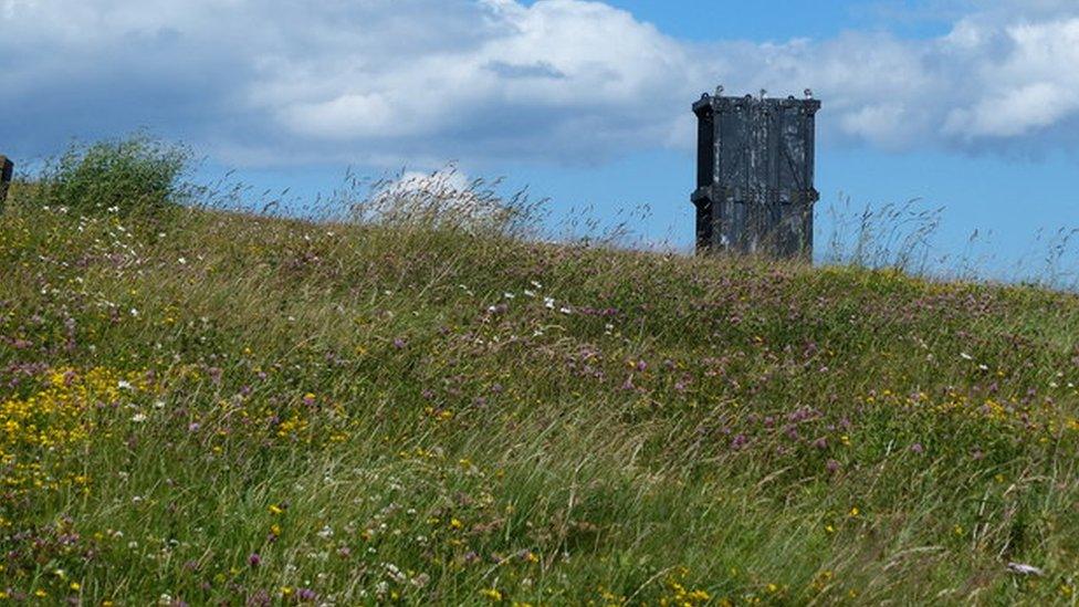 Pit shaft at former Easington Colliery site