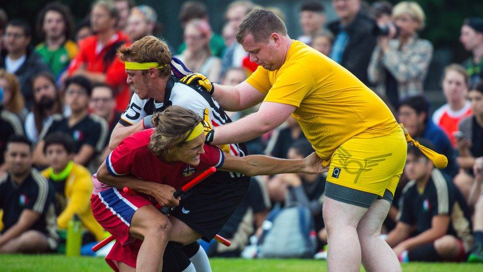 Germany versus Norway at the Quidditch World Cup in July 2016