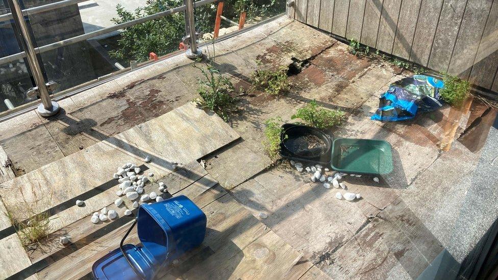 A damaged balcony in Southend