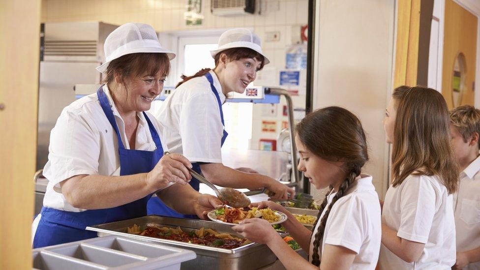 Catering workers in school