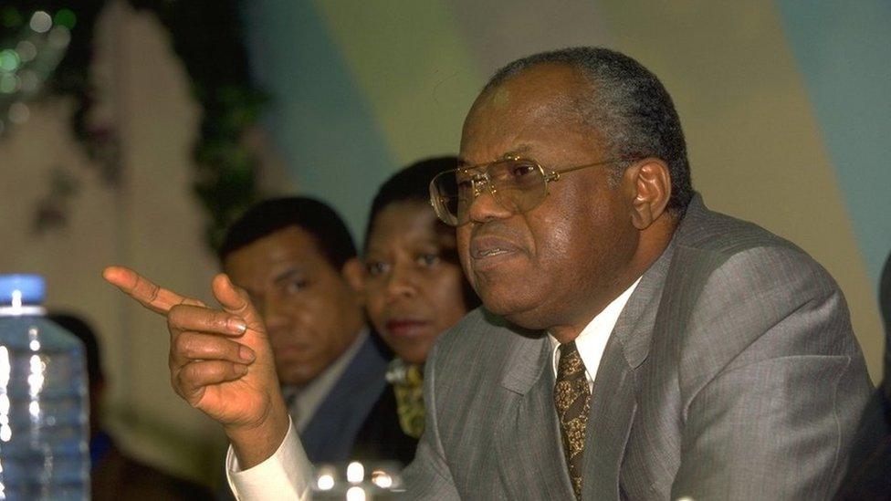 ETIENNE TSHISEKEDI, LEADER OF THE U.D.P.S. IN PARIS