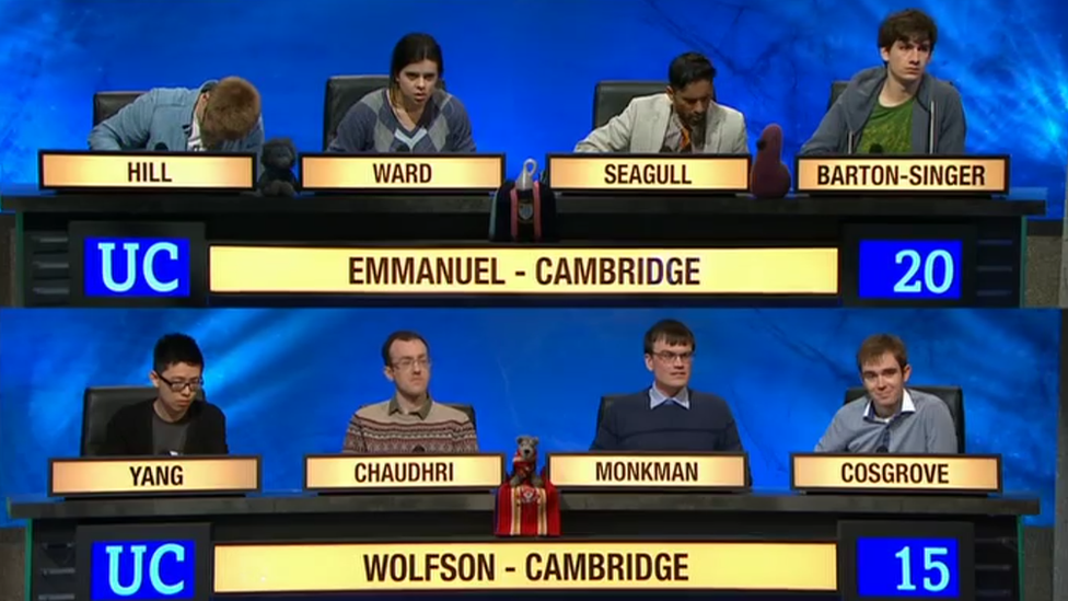 Monkman and Seagull on University Challenge