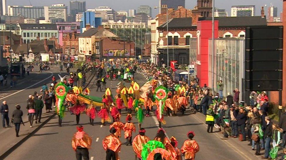 St Patrick's Day parade in Birmingham