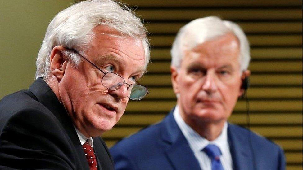 David Davis and Michel Barnier