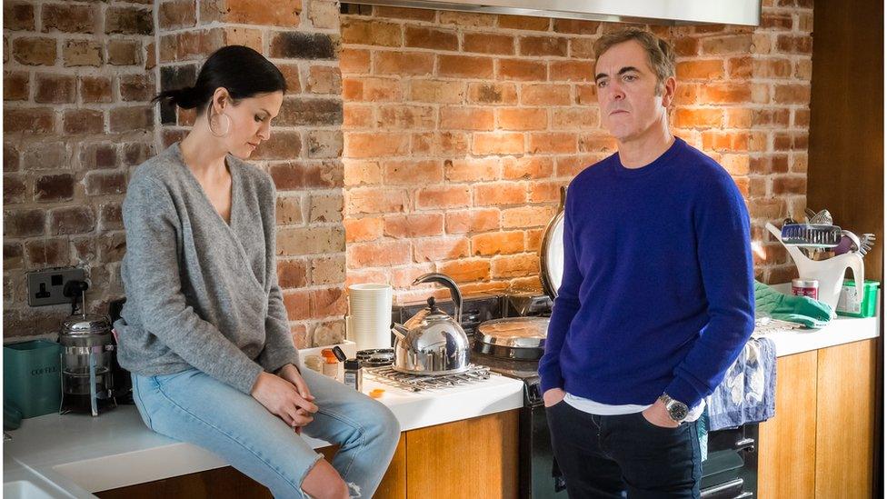 L-R: Tina Reynolds [Leanne Best] and Adam Williams [James Nesbitt]