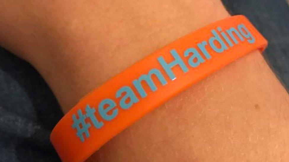 Team Harding wrist band