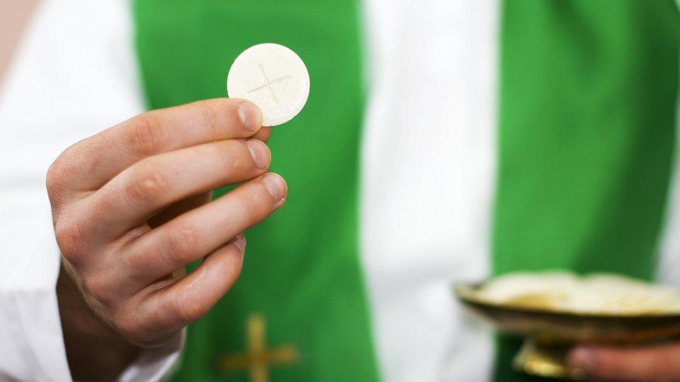 Stock image of Holy Communion