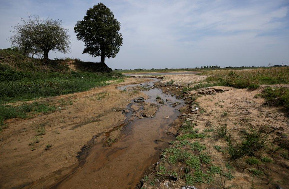 Dry river bed in Paraguay