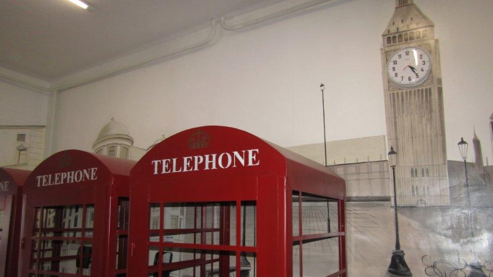 Russian prison's British phone boxes