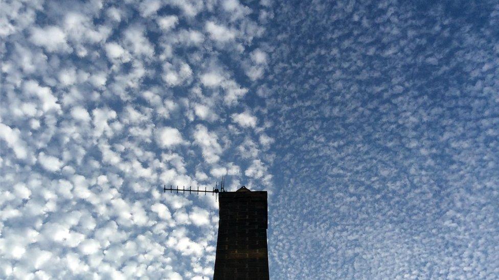 Clouds pictured from Stamford Bridge near York