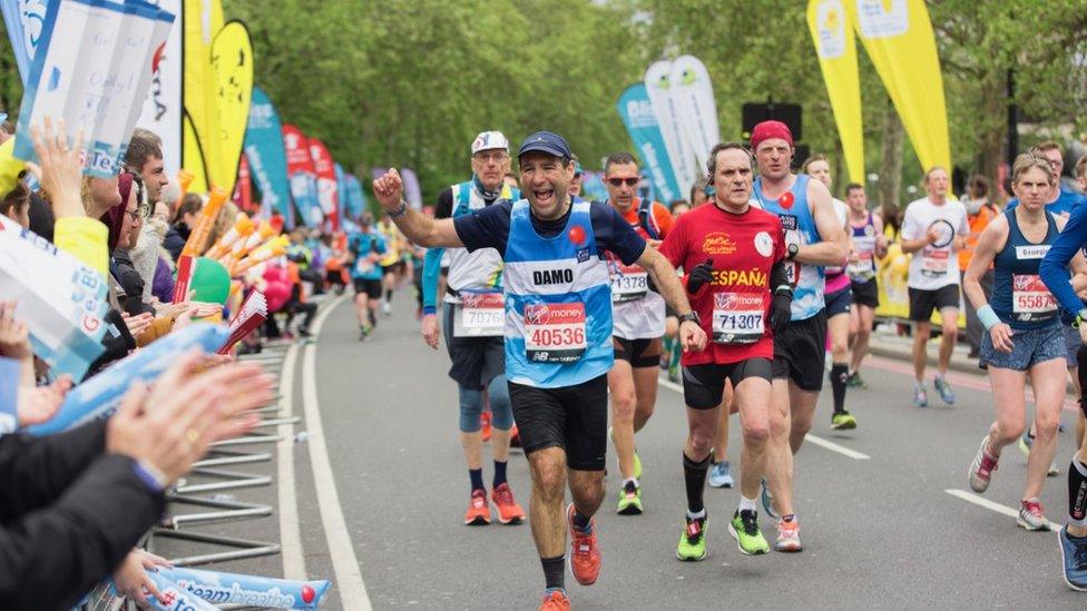 Damian Lai running a previous London Marathon