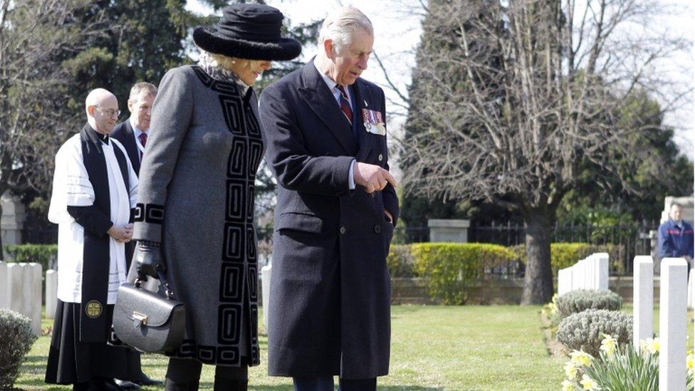 Prince of Wales and his wife visited graves at the Commonwealth War Graves Cemetery in Belgrade