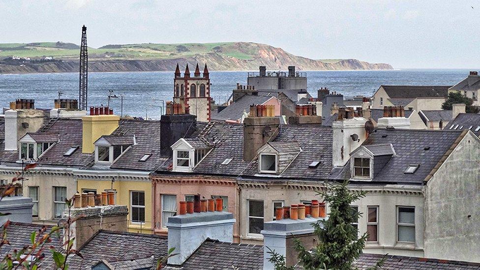 Ramsey rooftops looking towards Bride