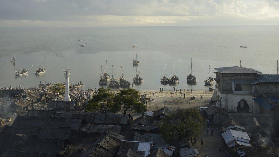 Bagamoyo harbour in Tanzania