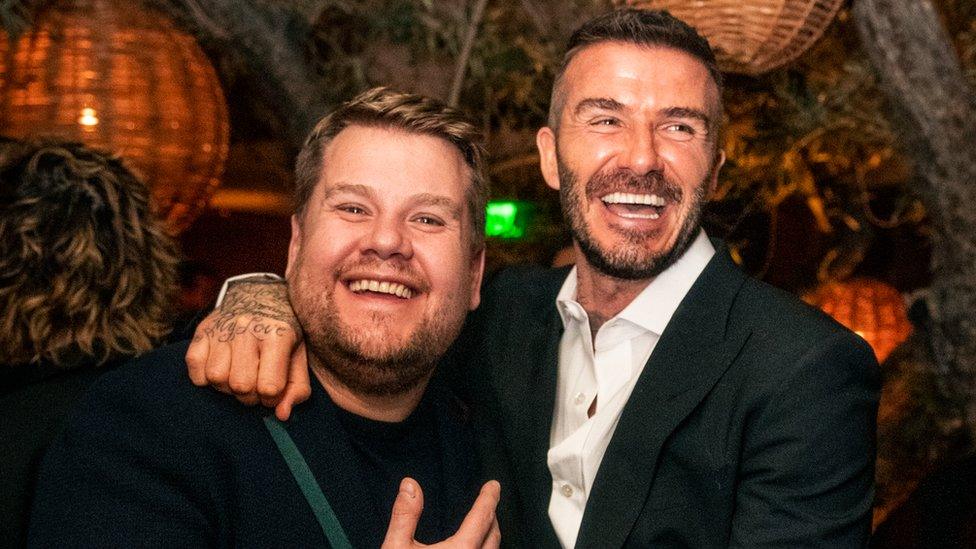 James Corden and David Beckham