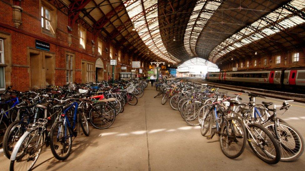 Bikes left at Bristol Temple Meads