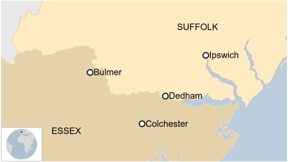 Map showing the boundary