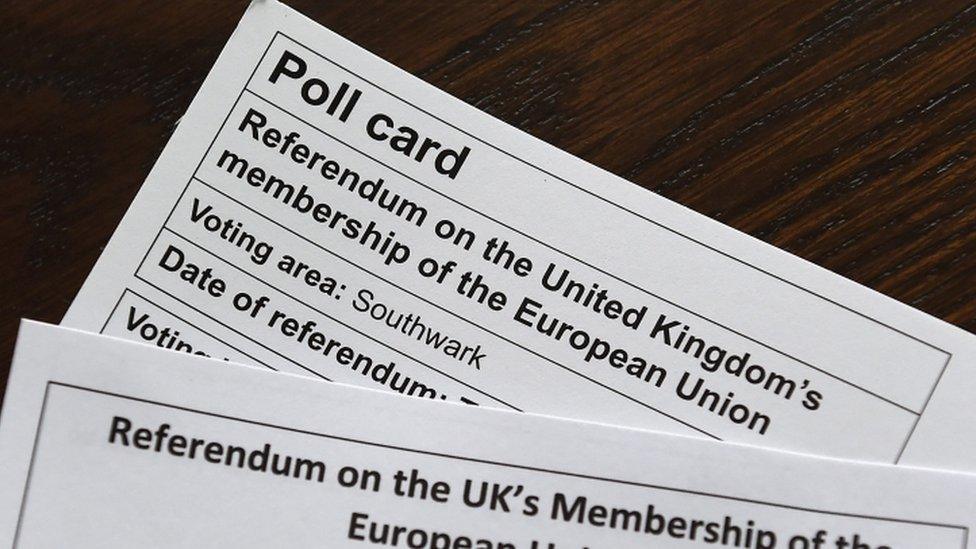 EU referendum polling card