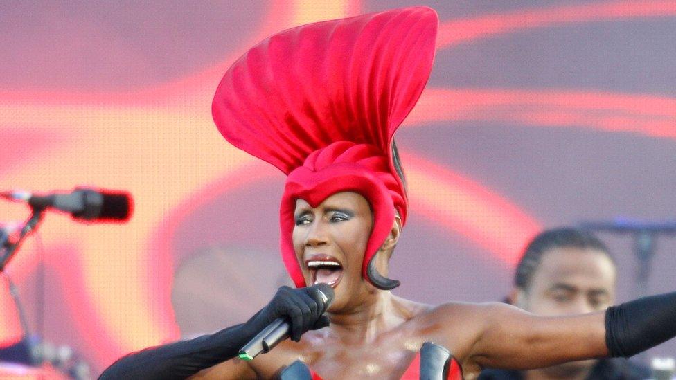 Grace Jones at the Diamond Jubilee Concert in 2012