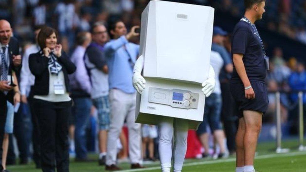 Boiler man on the pitch during Sunday's game