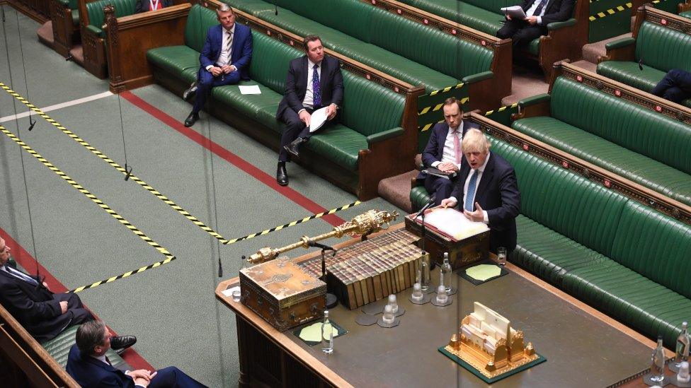 Boris Johnson in Parliament