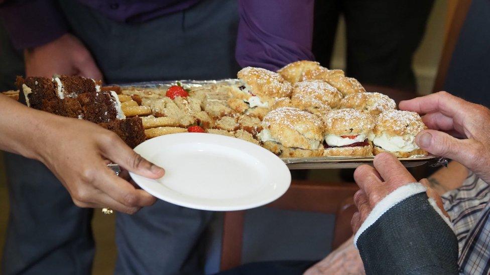 Cake and scones at care home