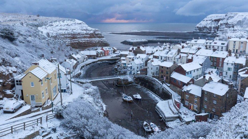 Staithes, North Yorkshire, in February 2018