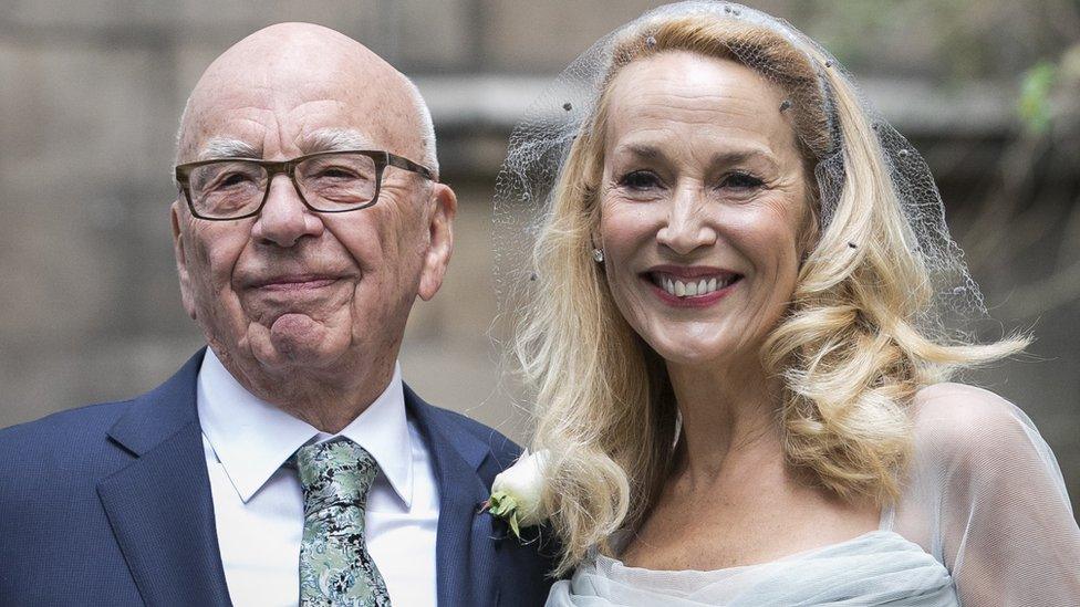 Rupert Murdoch and Jerry Hall