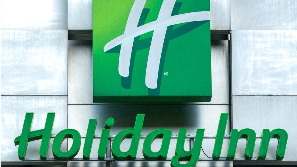 Holiday Inn logo and sign