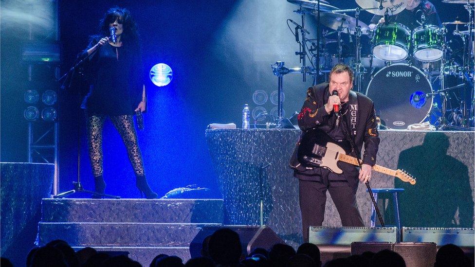 Meatloaf on stage in Newcastle