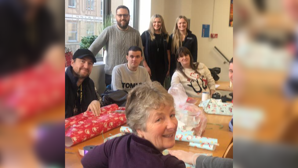 Penny Walker with volunteers