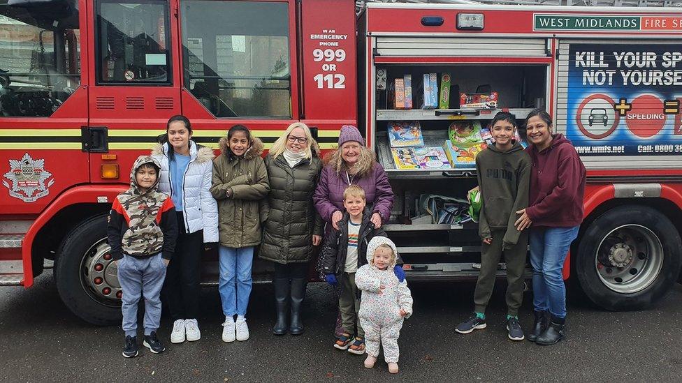 Residents with donated presents