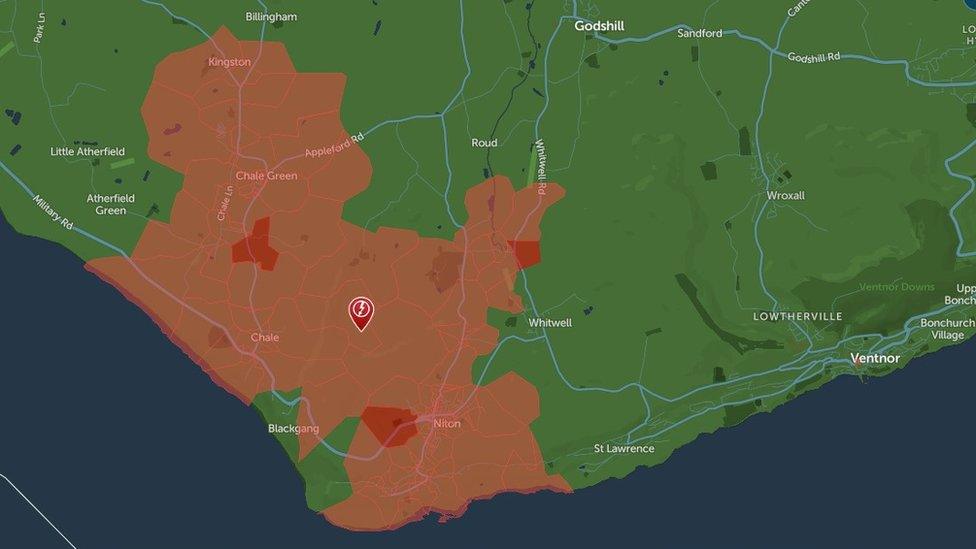 Ventnor area power cut