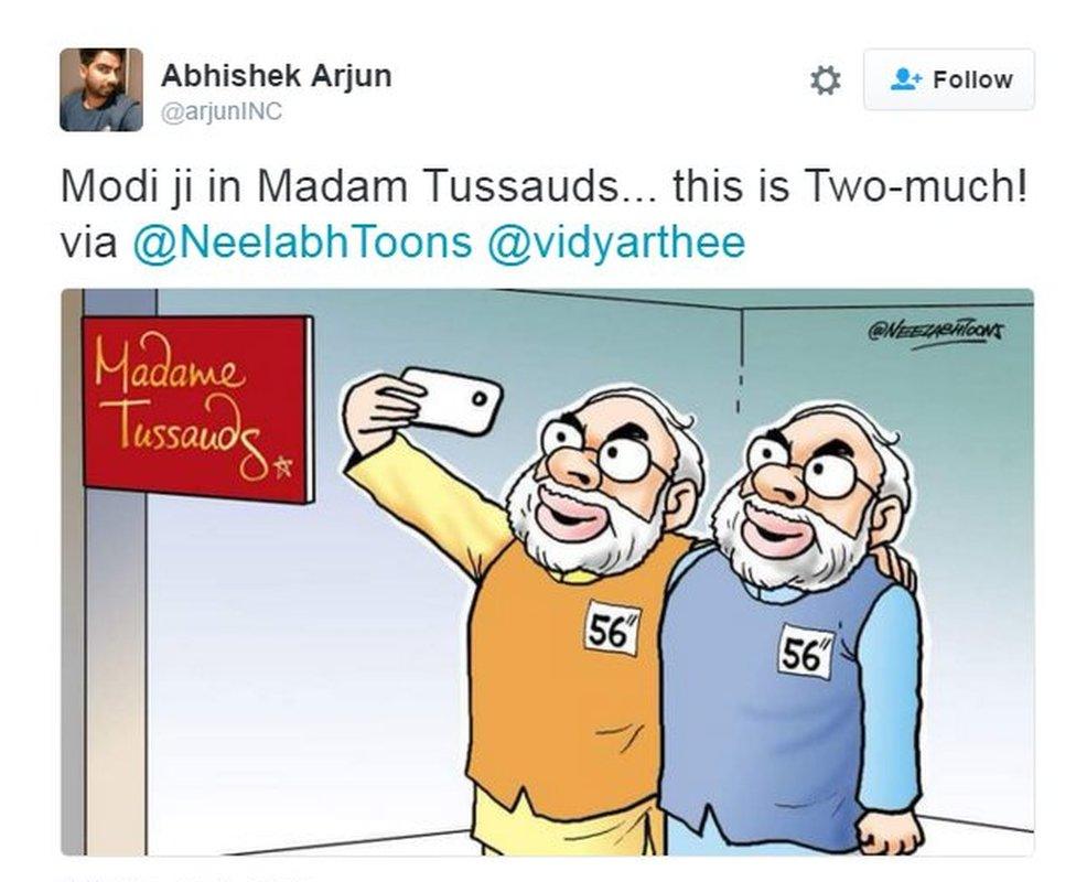 Modi ji in Madam Tussauds... this is Two-much! via @NeelabhToons @vidyarthee