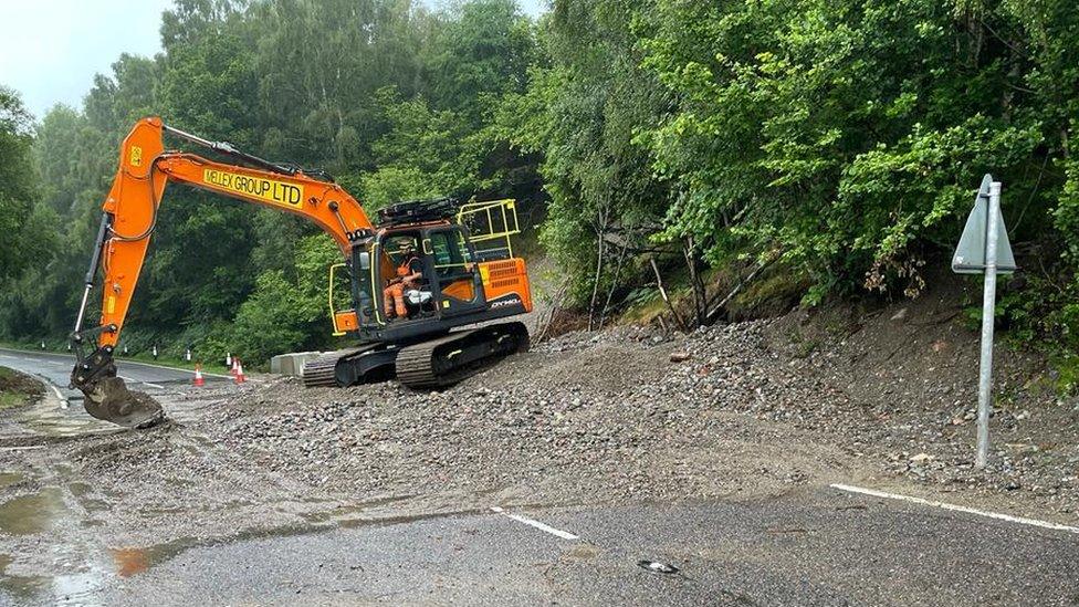 Landslide clean-up