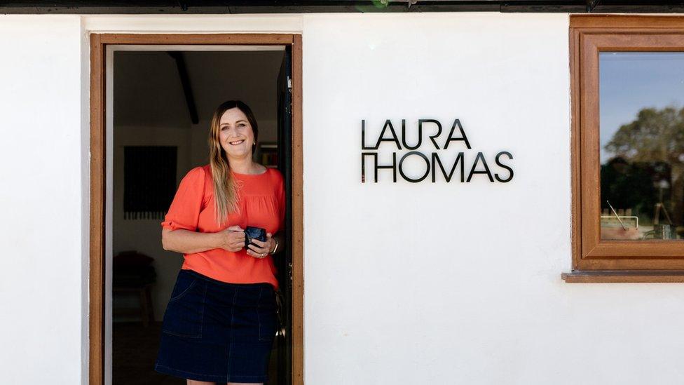 Laura Thomas at her studio