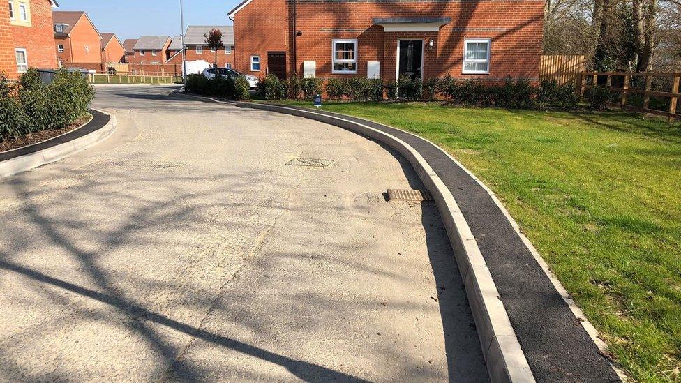 The path at the Walton Gate development in Felixstowe