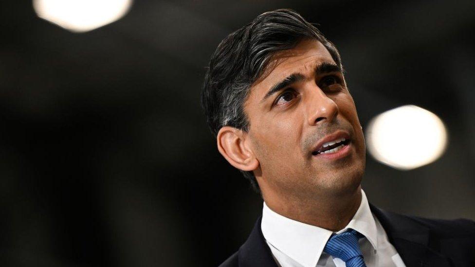 Prime Minister Rishi Sunak during media interviews at the end of his visit to Siemens Mobility factory in Goole, Yorkshire