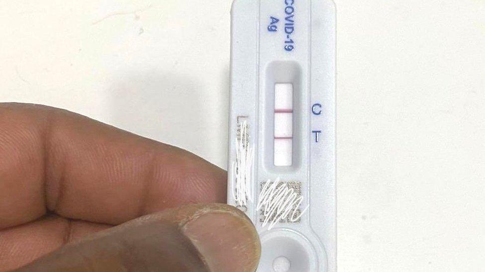 Darren Henry's positive lateral flow test