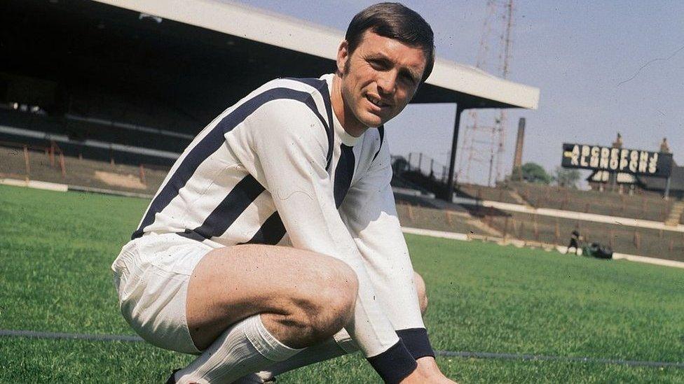 1970: Jeff Astle (1942 - 2002) of West Bromwich Albion Football Club