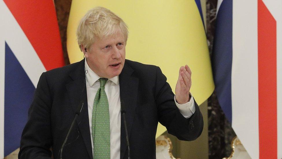 Prime Minister Boris Johnson in Kyiv last week