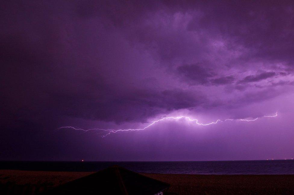 The sky over Hayling Island, off the south coast of England