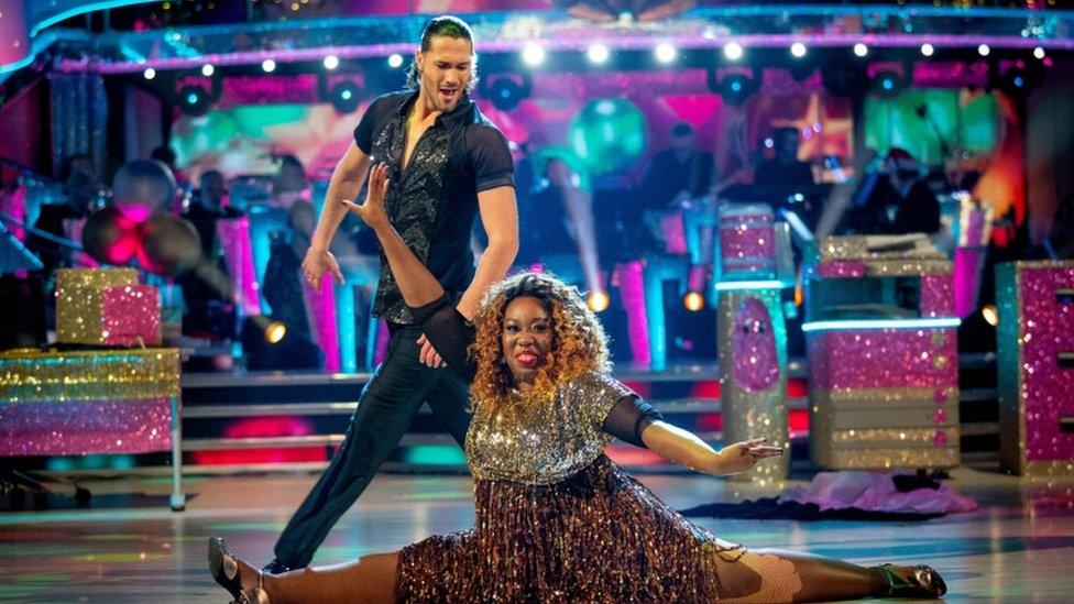 Graziano Di Prima and Chizzy Akudolu on the dance floor