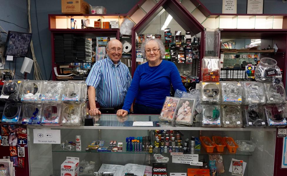 Barry and Karen behind the counter at Circus of Books