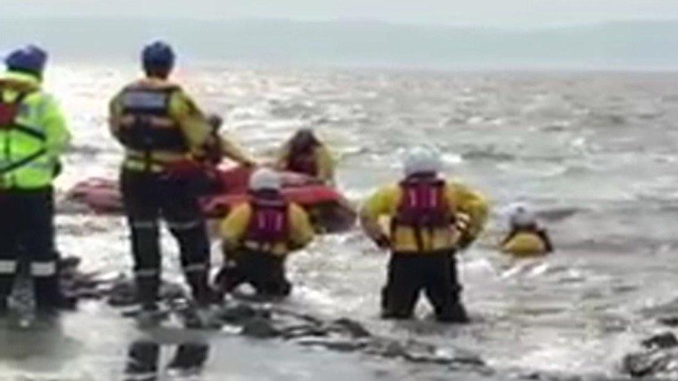 Rescue of people stranded