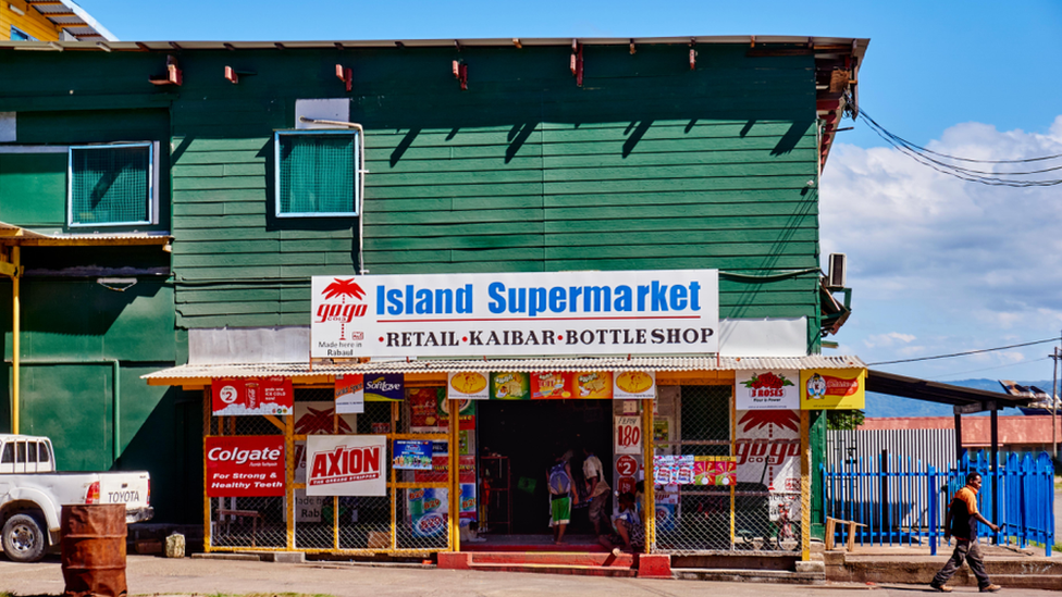 A supermarket in Papua New Guinea