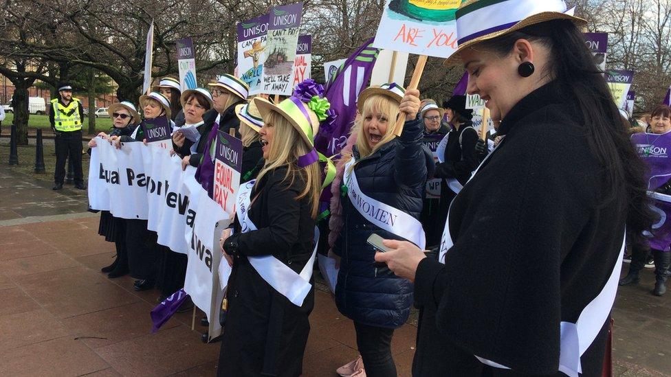 equal pay march at Glasgow Green